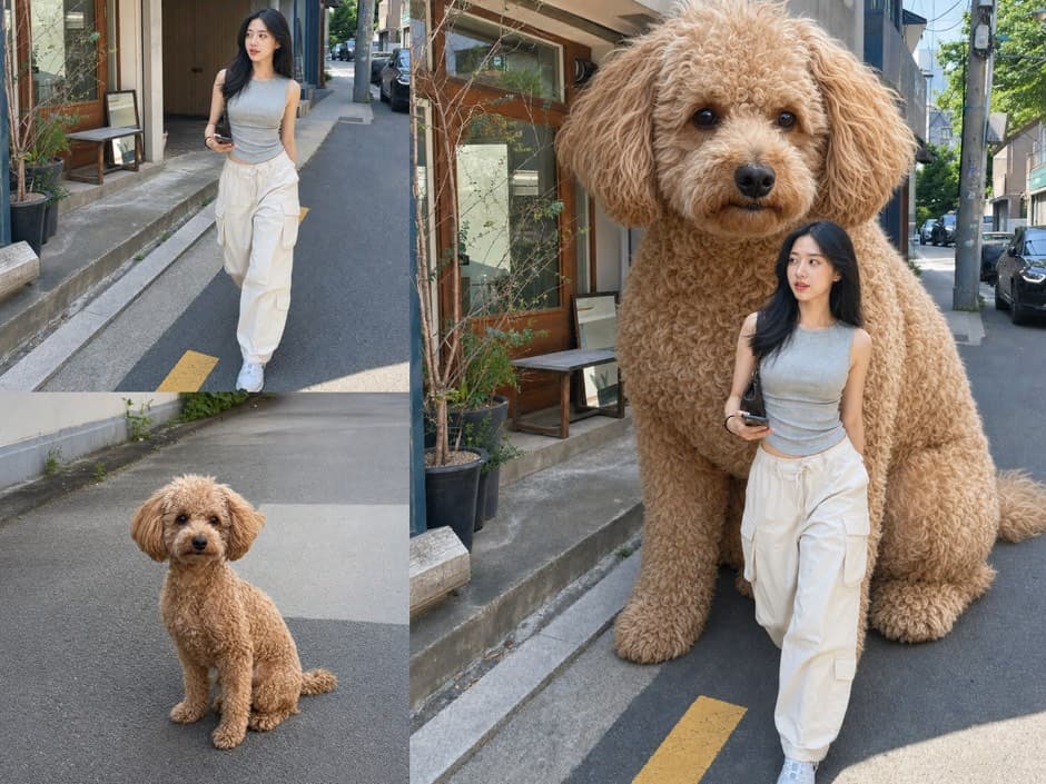 왕큰 댕댕이 🐶 입력 사진과 결과 예시