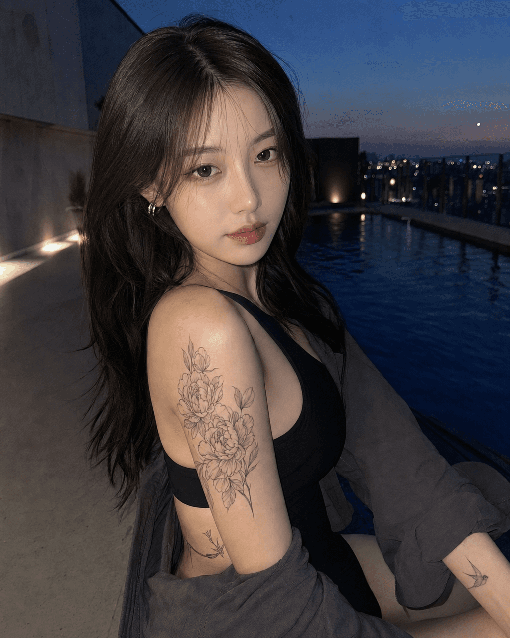 불량 연애 풀사이드 입력 사진과 결과 예시