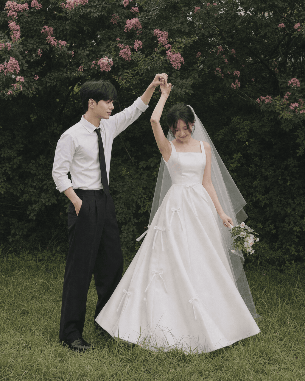 배롱나무 턴 댄스 입력 사진과 결과 예시