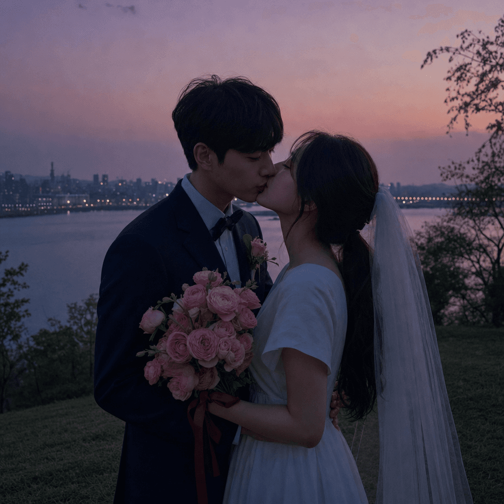 보라 블루아워 키스 입력 사진과 결과 예시